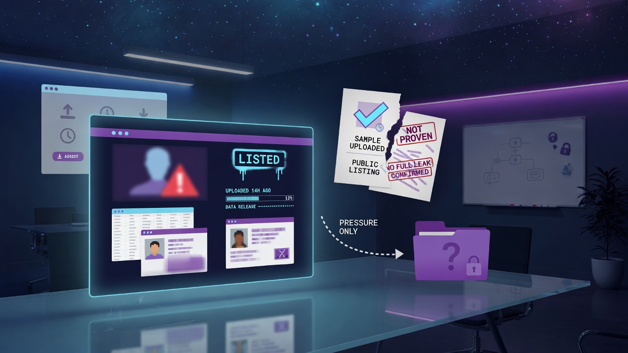 What a Ransomware Leak-Site Listing Does and Does Not Establish