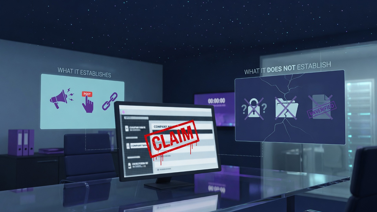 What a Leak-Site Listing Does and Does Not Establish
