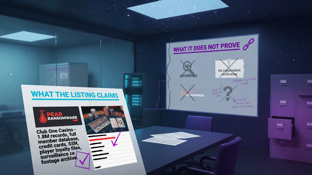 What the Listing Claims and What It Does Not Prove