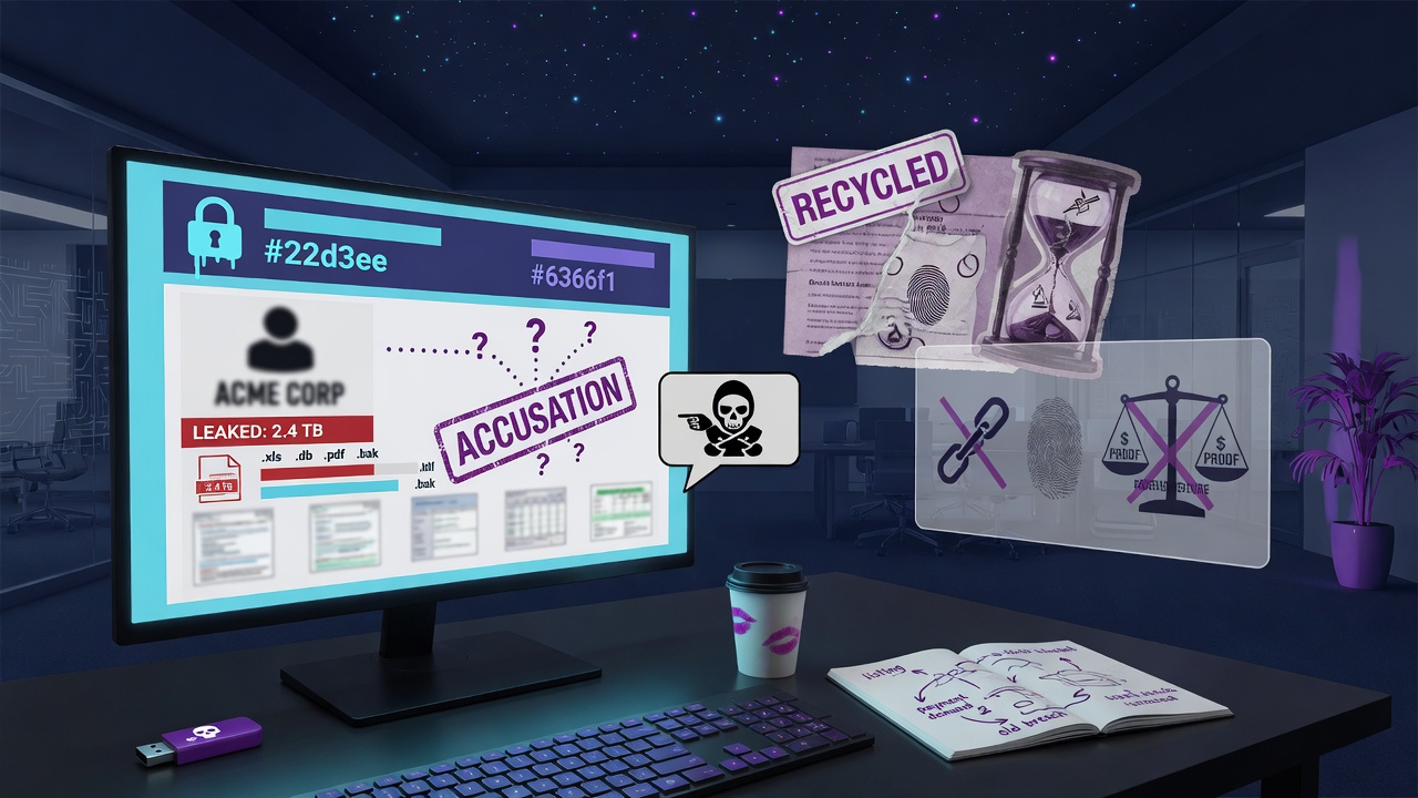 What a Ransomware Leak-Site Listing Does and Does Not Establish