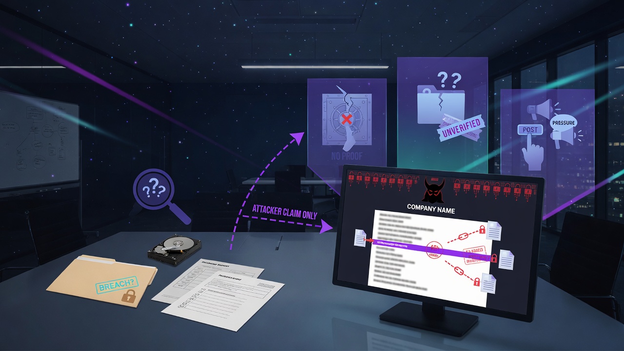 What a ransomware leak-site listing does and does not establish