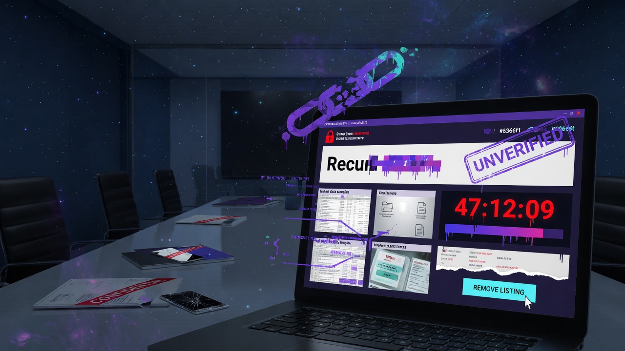 What a Ransomware Leak-Site Listing Actually Establishes