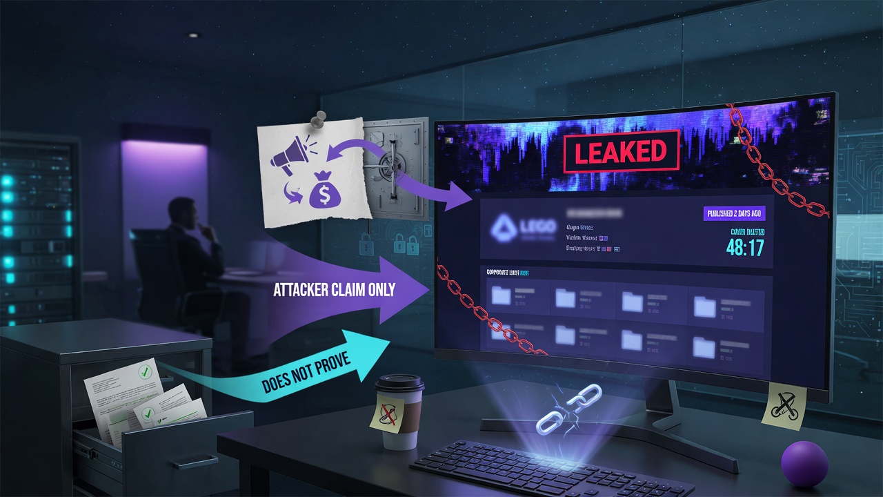 What a Ransomware Leak-Site Listing Does and Does Not Establish