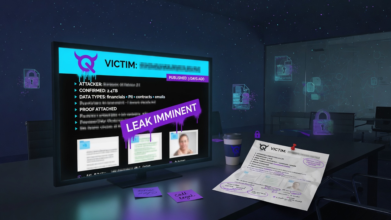 What a Leak-Site Listing Actually Establishes