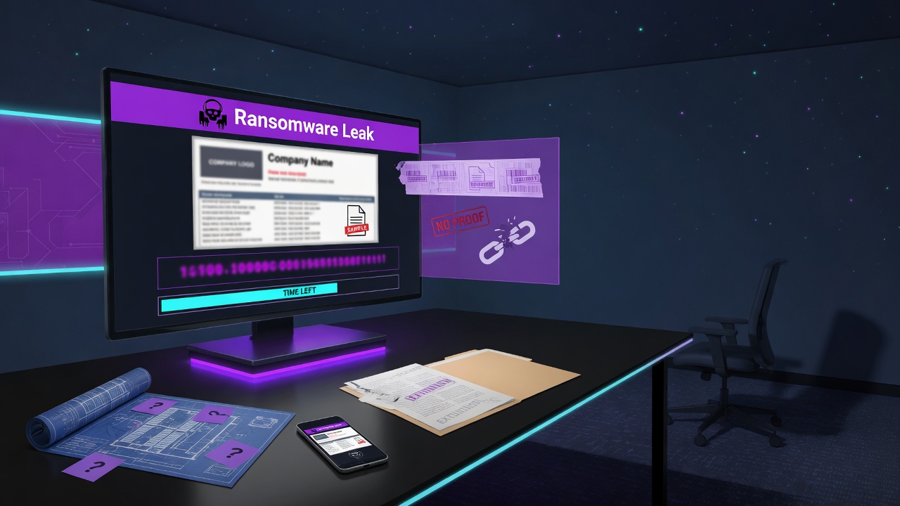 What a Ransomware Leak-Site Listing Actually Establishes