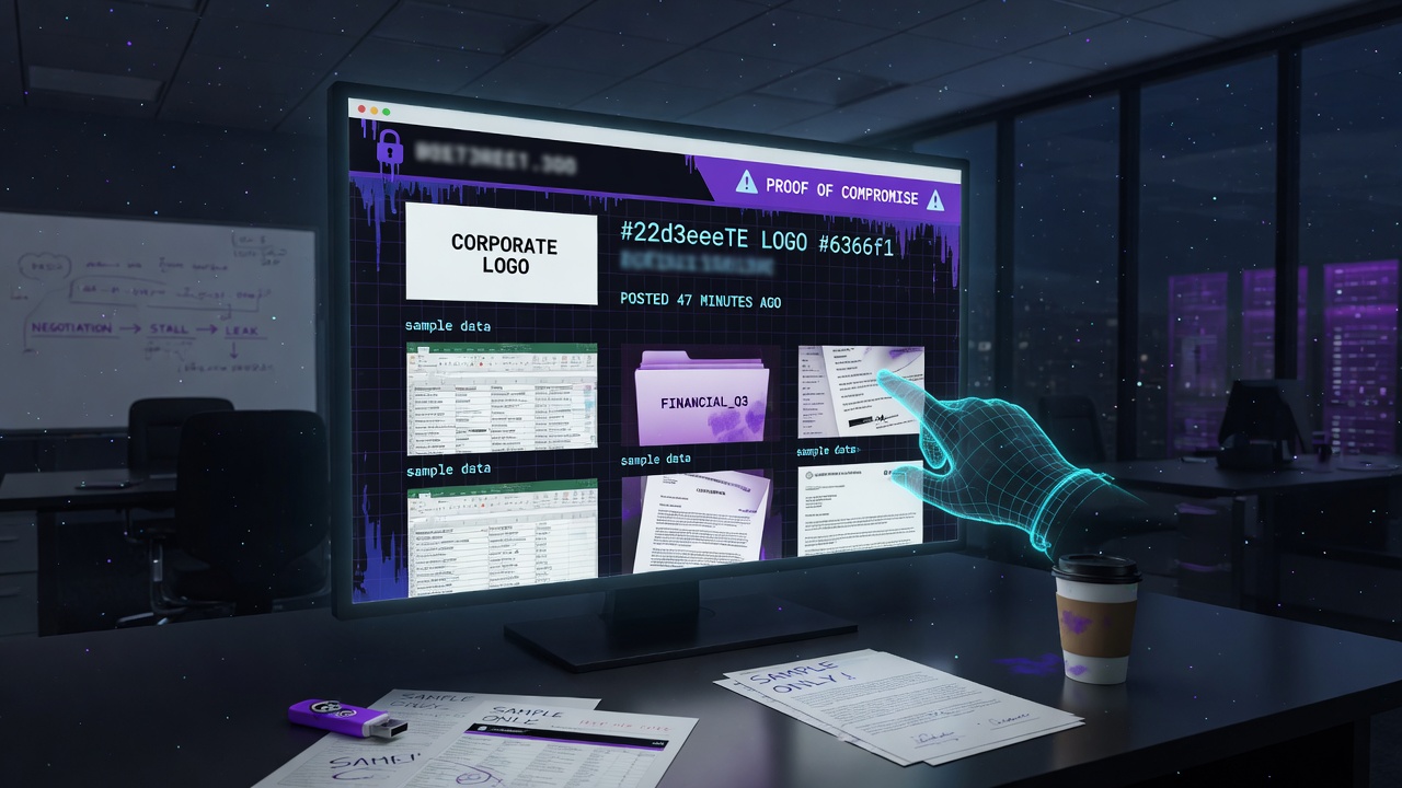 What a ransomware leak-site listing actually establishes