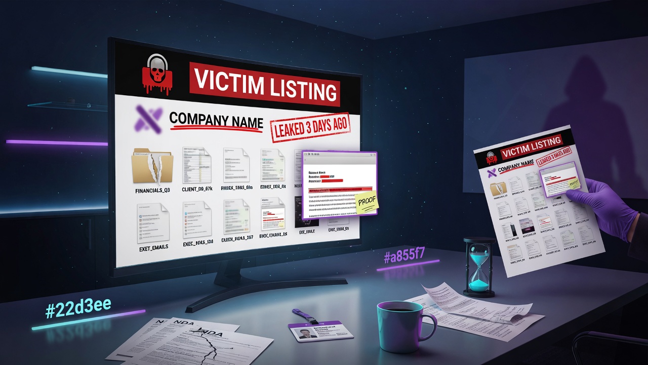 What a Leak-Site Listing Actually Establishes