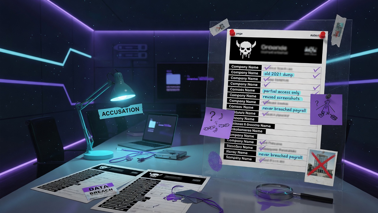 What a Leak-Site Listing Actually Establishes