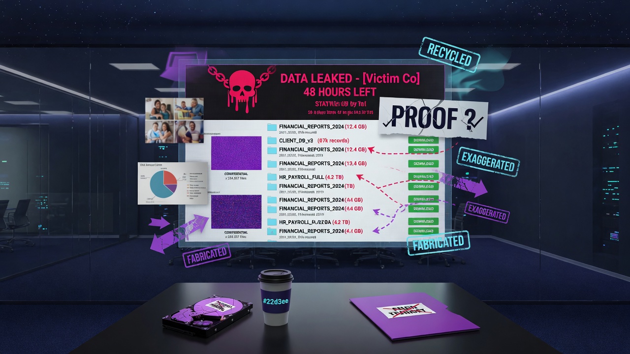 What a ransomware leak-site listing does and does not establish