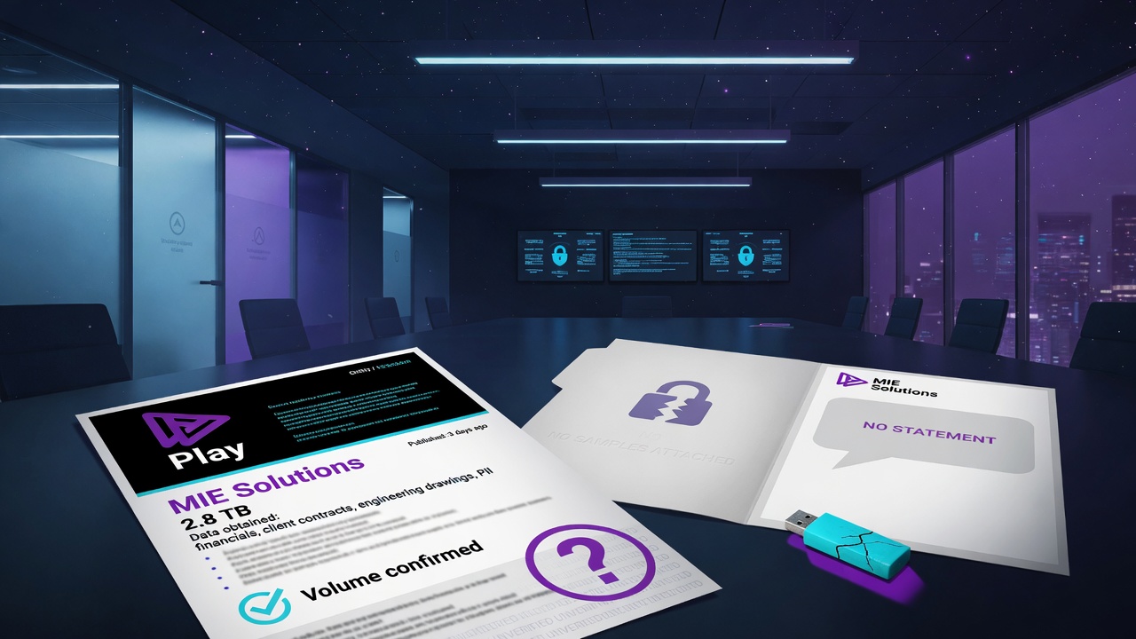 What the Play Ransomware Listing Actually Claims