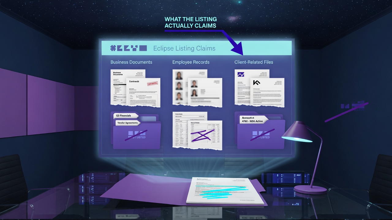 What the Eclipse Listing Actually Claims