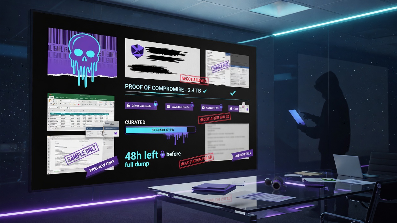 What a Ransomware Leak-Site Listing Actually Establishes