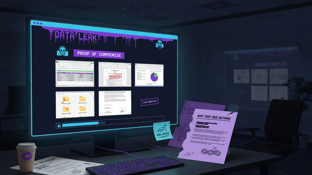 What a ransomware leak-site listing actually establishes