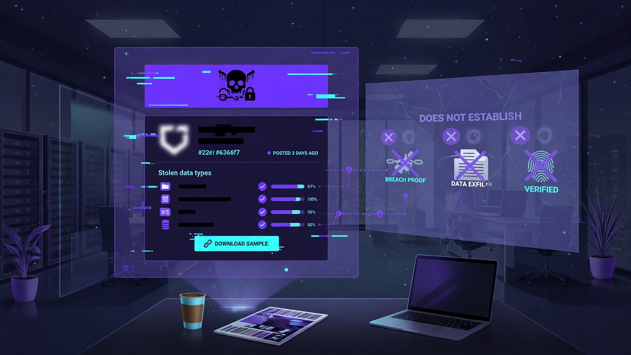What a Ransomware Leak-Site Listing Does and Does Not Establish
