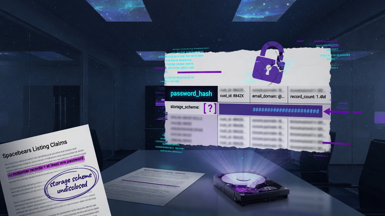 What the spacebears Listing Actually Claims