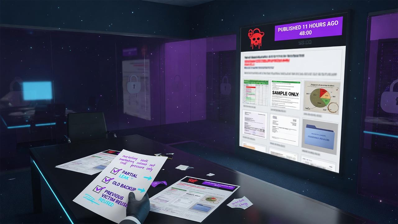 What a Ransomware Leak-Site Listing Actually Establishes