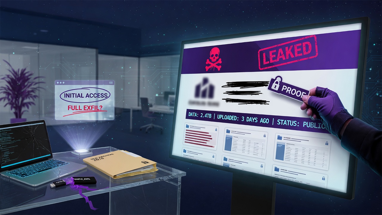 What a Leak-Site Listing Actually Establishes