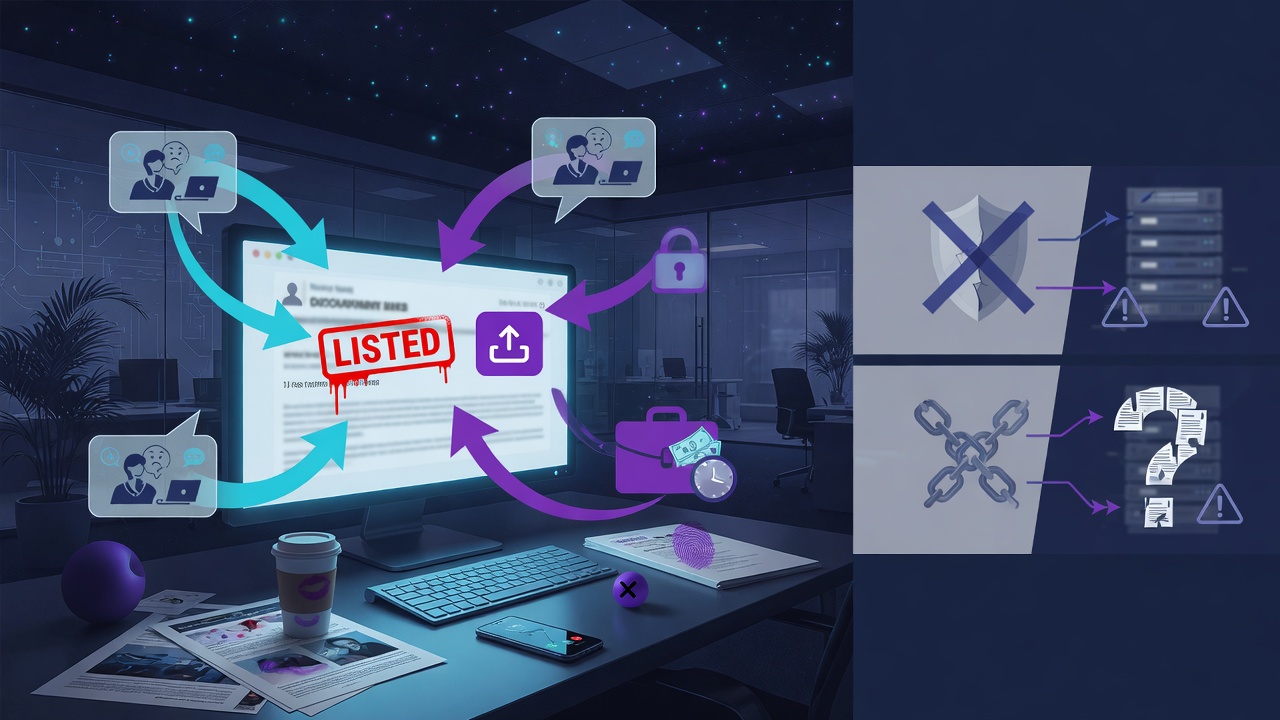 What a Leak-Site Listing Does and Does Not Establish