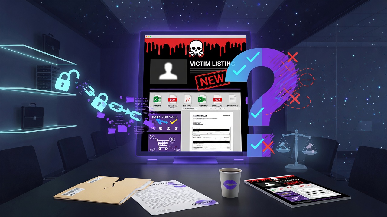 What a Ransomware Leak-Site Listing Does and Does Not Establish