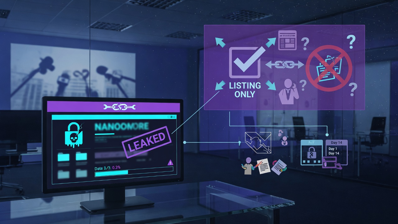 What a Leak-Site Listing Does and Does Not Establish