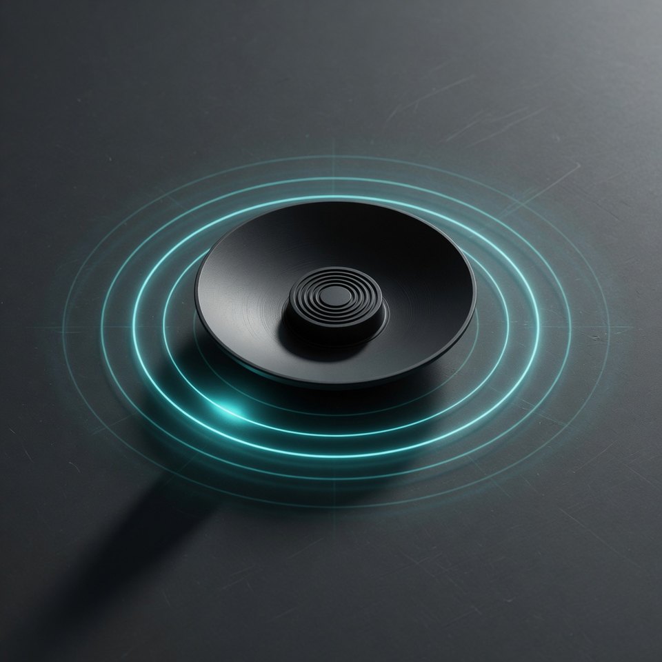 A radar sensor emitting concentric pulses — continuous monitoring re-scanning your identifiers