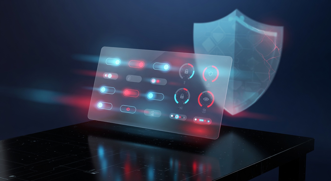 Privacy controls dashboard illustration